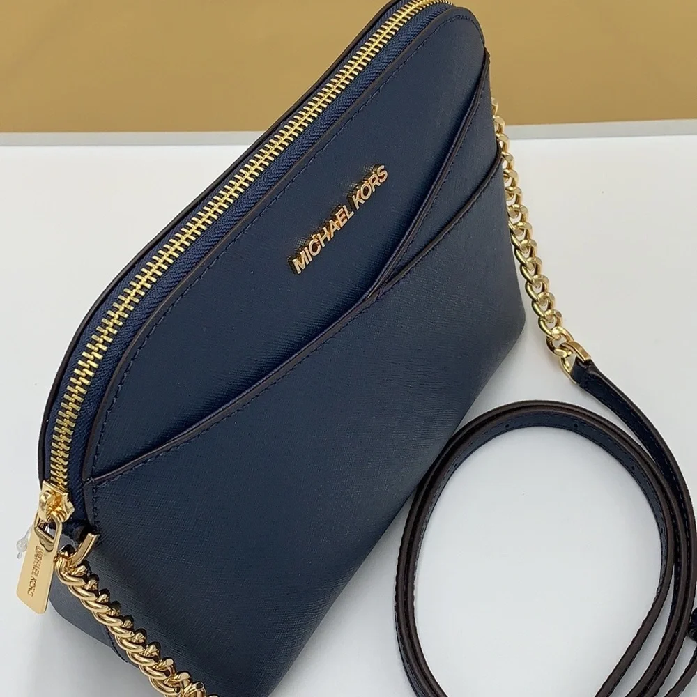 MICHAEL KORS JET SET TRAVEL DOME XCROSS XBODY NAVY COLOR